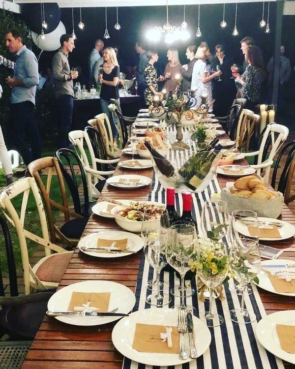 Party enjoying catering on the Sunshine Coast - Thistle in the Woods