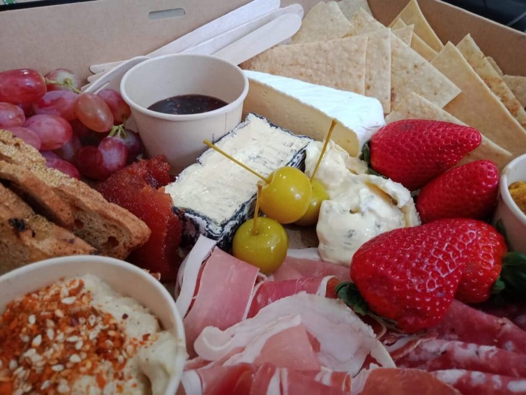 Close up of Thistle in the Woods Catering Box